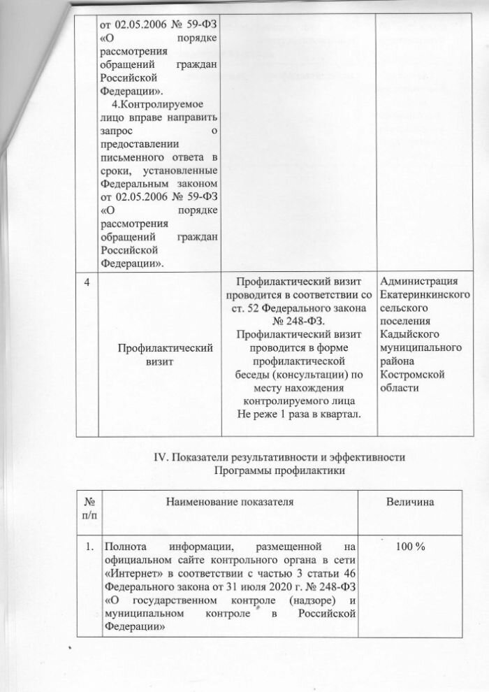 Об утверждении программы профилактики рисков причинения вреда (ущерба) охраняемым законом ценностям по муниципальному контролю в сфере благоустройства на территории Екатеринкинского сельского поселения Кадыйского муниципального района Костромской области на 2024 год