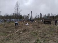 Субботник по уборке территории кладбища с. Ильинское