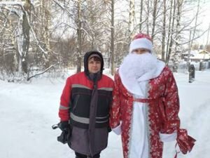 Поздравление односельчан с Новым годом