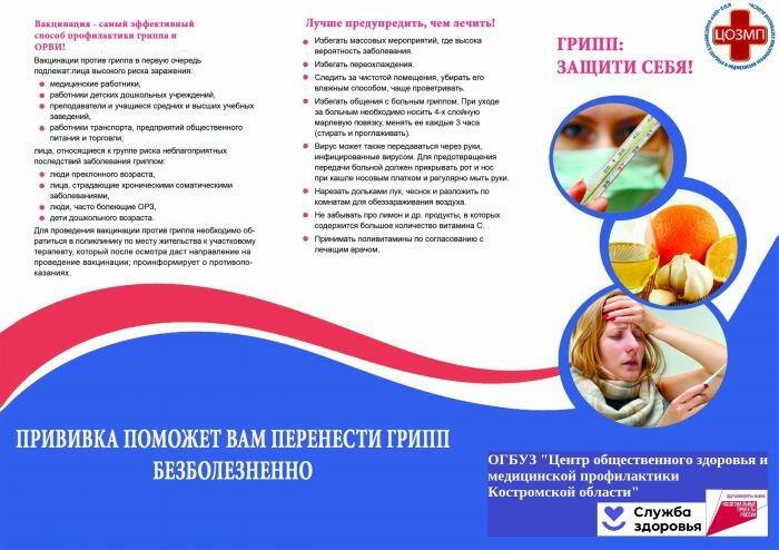 Памятки по гриппу