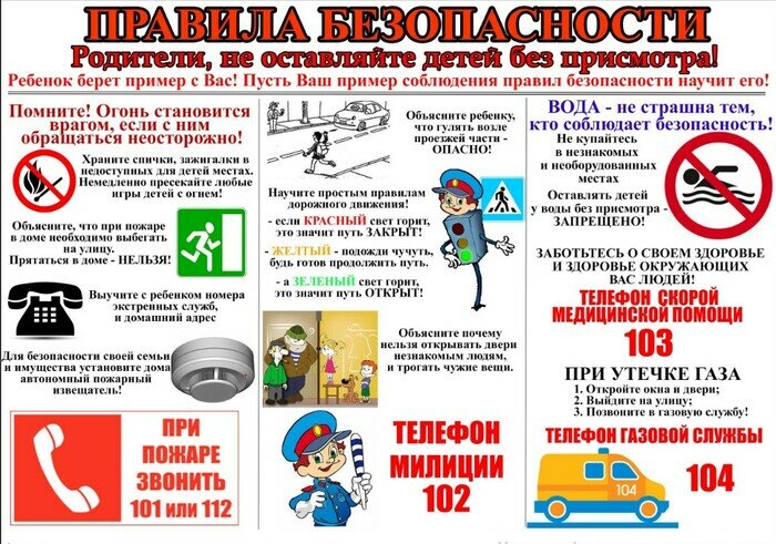 Правила безопасности. Родители, не оставляйте детей без присмотра!